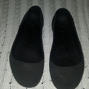 Crocs size 9 wide black slip-on